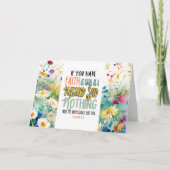 Carte Matthieu 17:20 La foi comme un Verset de la Bible (Devant)