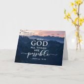 Carte Matthieu 19:26 Avec Dieu Toutes les choses sont po (Fleur jaune)