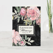 Carte Matthieu 28:20 Je Suis Avec Vous Toujours Fleurs R (Devant)