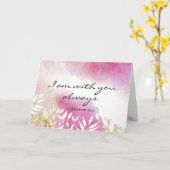 Carte Matthieu 28:20 Les paroles de Jésus, je suis toujo (Fleur jaune)