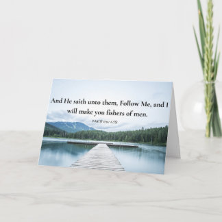Carte Matthieu 4:19 Suivez-Moi Verset de la Bible Jésus