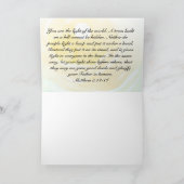 Carte Matthieu 5:16 Que votre lumière brille Bible Chris (Intérieur)