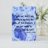 Carte Matthieu 5:17 KJV Bible Scripture Pic Greeting Car (Debout devant)