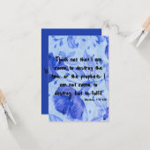 Carte Matthieu 5:17 KJV Bible Scripture Pic Greeting Car (Devant/Arrière en situation)