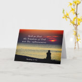 Carte Matthieu 6:33 Chercher Premier Royaume de Dieu Océ (Fleur jaune)