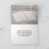 Carte Matthieu 7:24-25 Bâti sa maison sur le rocher, la  (Intérieur)