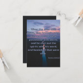 Carte Matthieu 8:16 KJV Bible Scripture Pic Greeting (Devant/Arrière en situation)