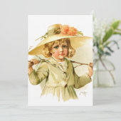 Carte Maud Humphrey : Fille d'hiver avec branche (Debout devant)