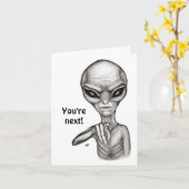 Carte Mauvais Alien, Tu es le prochain ! (Fleur jaune)