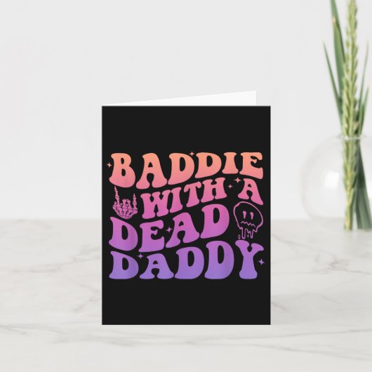 Carte Mauvais Avec Un Design De Papa Mort (Devant)