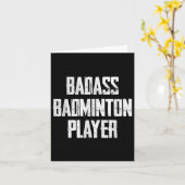 Carte Mauvais joueur de badminton déclaration de typogra (Fleur jaune)