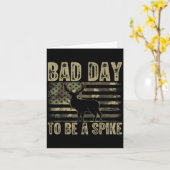 Carte Mauvais Jour Pour Être Un Spike Drôle Chasse Aux C (Fleur jaune)