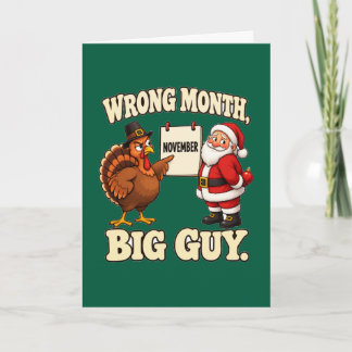 Carte Mauvais Mois Mec Novembre Dinde Vs Père Noël