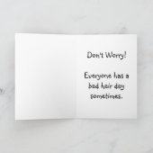 Carte Mauvaise journée des cheveux Parfois (Intérieur)
