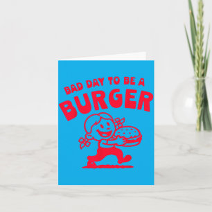 Carte Mauvaise Journée Pour Être Un Burger Drôle Mignon