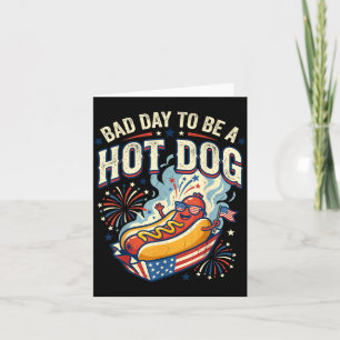 Carte Mauvaise Journée Pour Être Un Hot Dog Drôle D'été