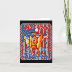 Carte Mauvaise Journée Pour Être Un Hotdog Drôle Fête De