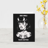 Carte Mauvaises Filles Goûter Meilleur Tatouage Diable H (Fleur jaune)