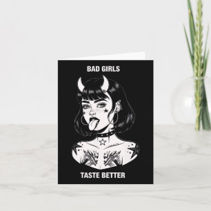 Carte Mauvaises Filles Goûter Meilleur Tatouage Diable H