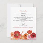 Carte MAX Bold Fuchsia & Orange Floral Détails (Devant)