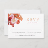 Carte MAX Bold Fuchsia & Orange Floral RSVP (Devant)