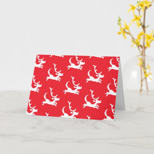 Carte Max the Reindeer Silhouette (Fleur jaune)
