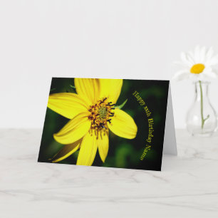 Carte Maximilian Sunflower Floral Anniversaire personnal