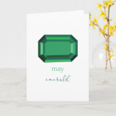 Carte May Birthstone Emerald (Fleur jaune)