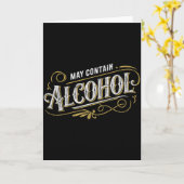 Carte May Contain Alcohol Clic Party Humor (Fleur jaune)