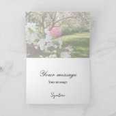 Carte May Flowers Pink Blessings Greeting Card (Intérieur)