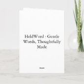 Carte May Peace Find You – Minimalist Sympathy Card Temp (Dos)