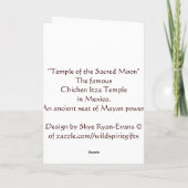 Carte Mayan Chichen Itza Temple et Moon Greeting Card (Dos)