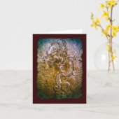 Carte Mayan Serpent God Mexican Art Greeting-Cards (Fleur jaune)