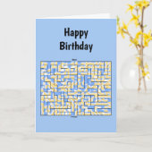 Carte Maze bleu et jaune (Fleur jaune)