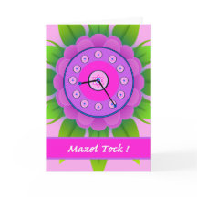 Mazel Tock ! Mazel Tov sur Bat mitzvah, horloge à 