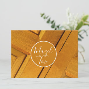 Carte Mazel Tov, Esthétique Dorée, Élégante Modern