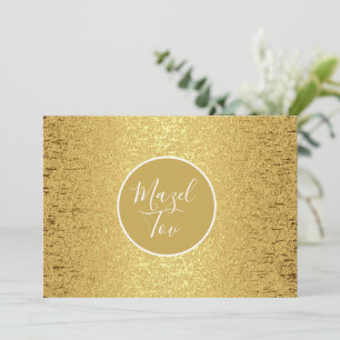 Carte Mazel Tov, esthétique paillettes dorées scin