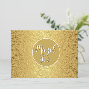Carte Mazel Tov, esthétique paillettes dorées scin