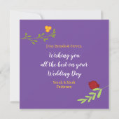 Carte Mazel Tov Javascript Hébreu Floral Card (Dos)