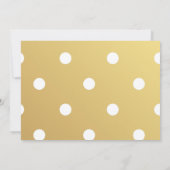 Carte Mazel Tov, points polka blancs or, Art moder (Dos)