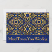 Carte Mazel Tov pour mariage, Étoile de David Bleu (Devant)