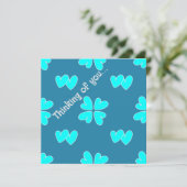 Carte Mazipoodles Coeurs Bleus Sur La Pensée Bleue De Vo (Debout devant)