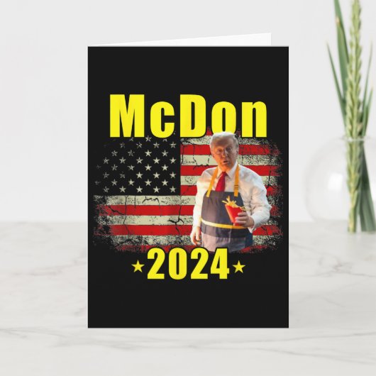 Carte Mcdon Funny Donald Trump French Fry Cooking Fries (Devant)