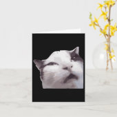 Carte Mdr ! Mème de chat  (Fleur jaune)