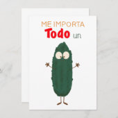 Carte Me importa todo un pepino tarjeta (Devant / Derrière)