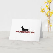 Carte Me Love You Long Time Dachshund (Fleur jaune)