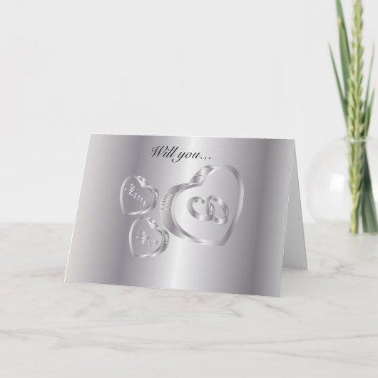 Carte Me marie-tu | Argent (Devant)