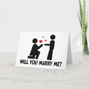Carte Me Marierez-Vous Coupé Genou Femme & Homme