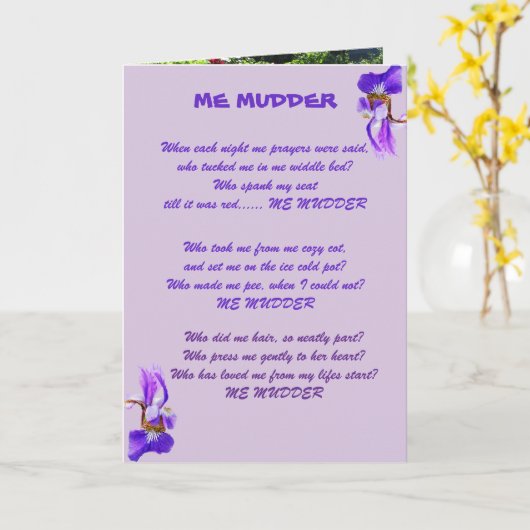 CARTE ME MUDDER STEIN (Fleur jaune)