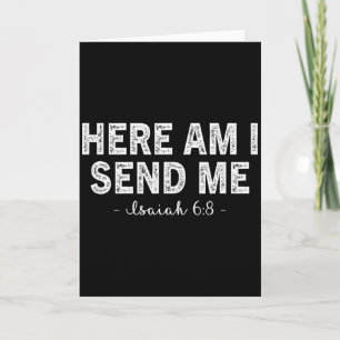 Carte Me voici envoie-moi verset biblique Seigneur disan